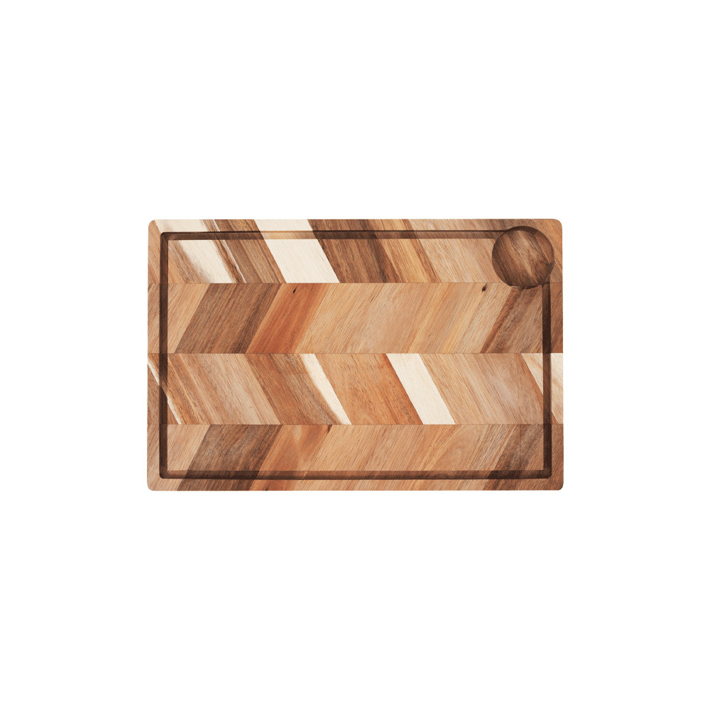 Akacie Skærebræt med Saftrille 40x26 cm